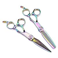 Amazon.co.jp: ヘアカットはさみ、6インチ高級はさみダマスカスヘア